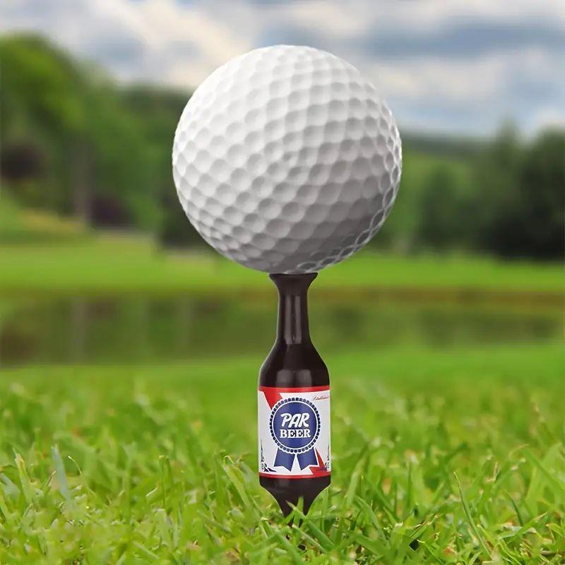 Golf Ball Nail, 6 Counts set Mini Beer Bottle Shaped Golf Ball Nail, Durable ABS Material Golf Ball Accessories for Golf Enthusiasts, Christmas Gift