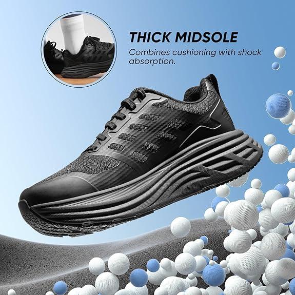 NORTIV 8 Walking Shoes Cushion Running Tennis Shoes ActiveFloat Non-Slip Comfortable Breathable Workout Gym Sports Athletic Sneakers