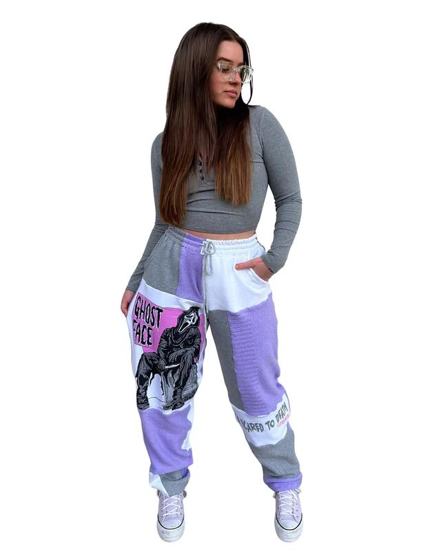 Horror Patchwork Sweatpants - Just Do Unique Everyday Style Womenswear Athletic