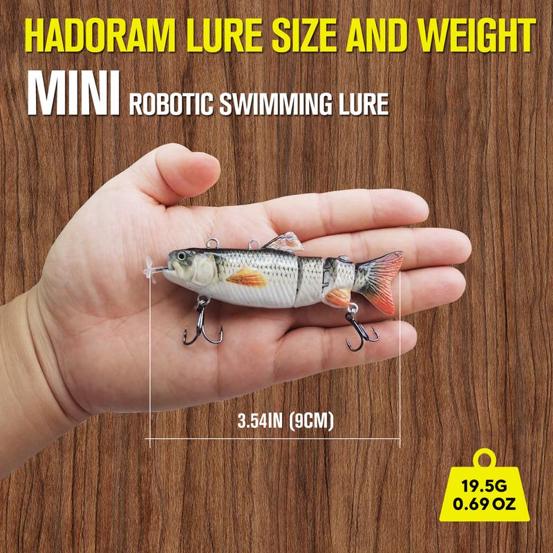 HADORAM Robotic Swimming Fishing Bait Electric Lures 3.5