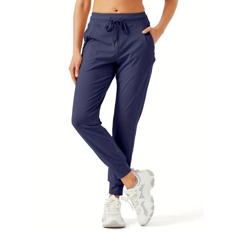 High Waisted Women's Joggers Pants With Zipper Pockets, Athletic Tapered Sweatpants For Workout, Lounge, And Casual Wear