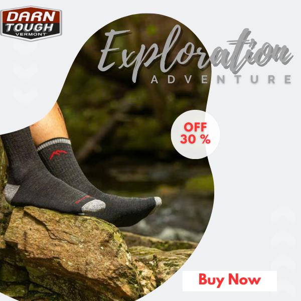 Darnn Tough Micro Crew Cushion Sock for Men and Women - All Seasons Trekking, Hiking, Cycling Socks