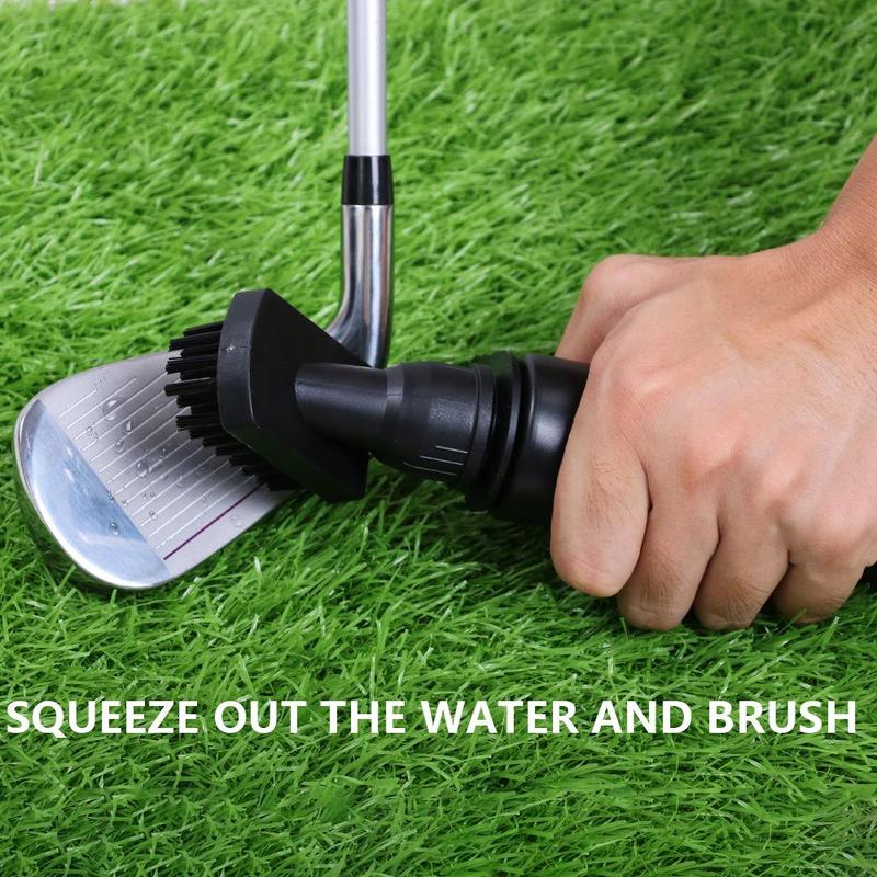 Golf Brush With Handle, Golf Club Cleaning Brush With Carabiner, Golf Cleaning Tool, Golf Accessories For Outdoor Sports