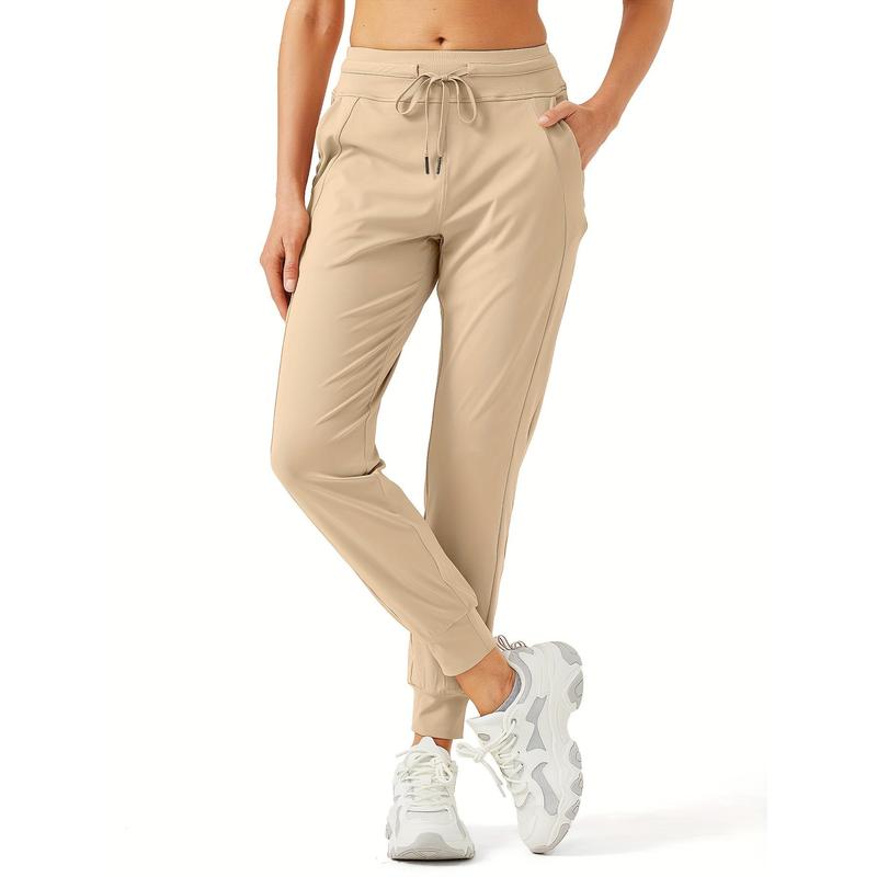 High Waisted Women's Joggers Pants With Zipper Pockets, Athletic Tapered Sweatpants For Workout, Lounge, And Casual Wear