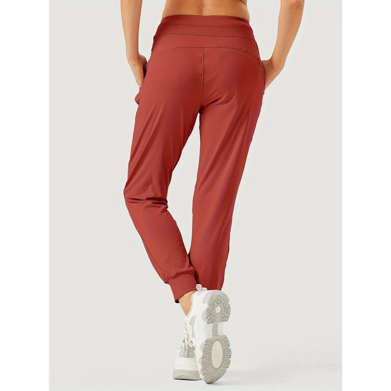 High Waisted Women's Joggers Pants With Zipper Pockets, Athletic Tapered Sweatpants For Workout, Lounge, And Casual Wear