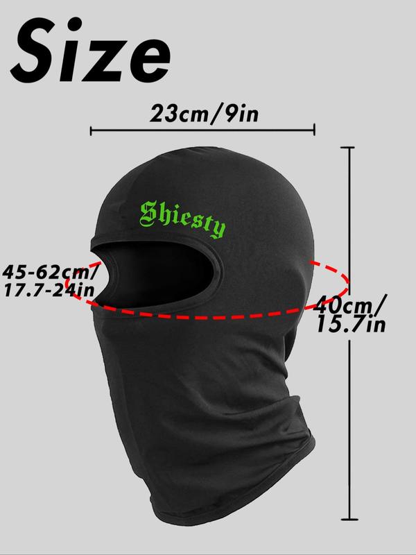 Sporty Letter Print Balaclava, Breathable Cut Out Sports Face Mask, Sports & Outdoor Clothes Accessories for Men & Women