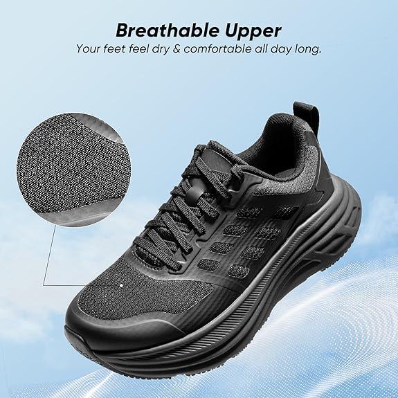 NORTIV 8 Walking Shoes Cushion Running Tennis Shoes ActiveFloat Non-Slip Comfortable Breathable Workout Gym Sports Athletic Sneakers