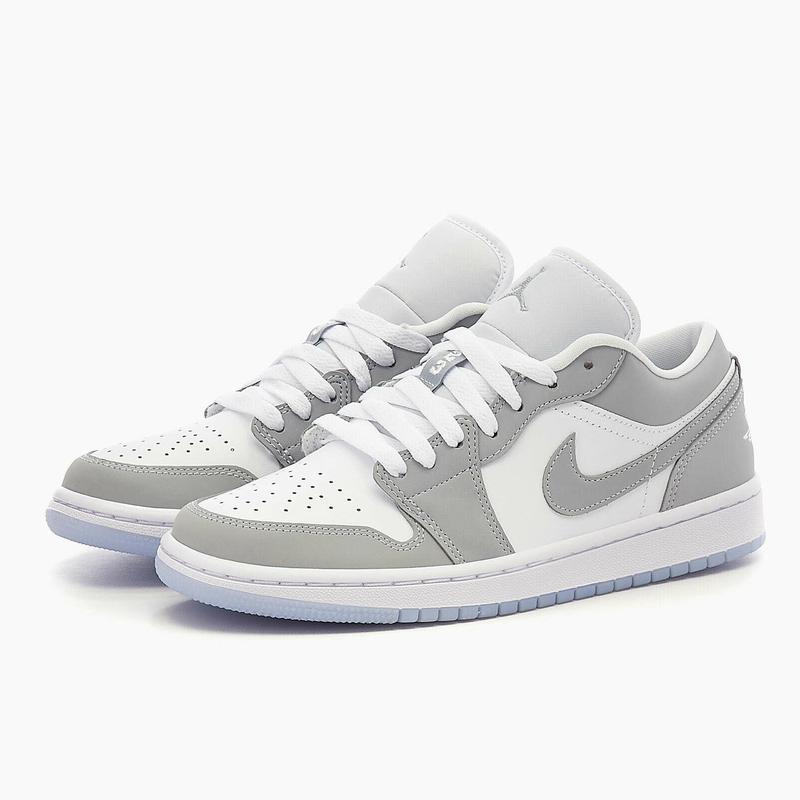 Nike Air Jordan 1 Low Wolf Grey Aluminum DC0774-105 Women's Shoe New