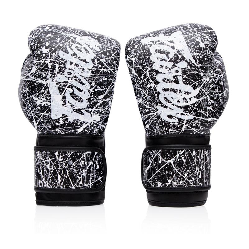 Fairtex BGV14 Black White Painter Muay Thai Boxing Glove