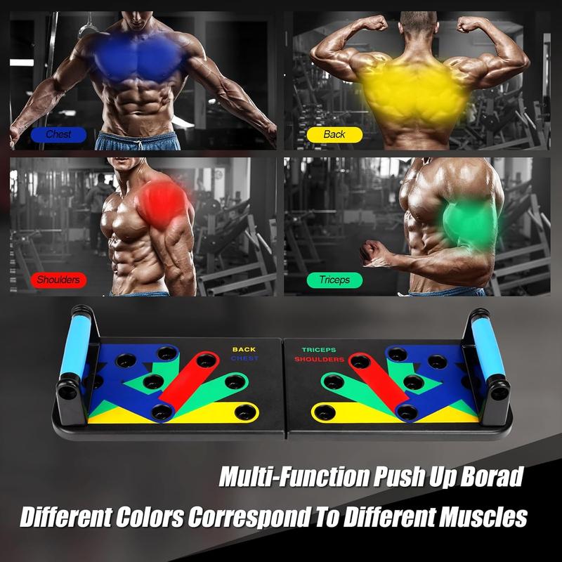 Push Up Board - 9 in 1 Multi-Function Handles, Detachable Pushup Board, Portable Home Workout Equipment for Men and Women