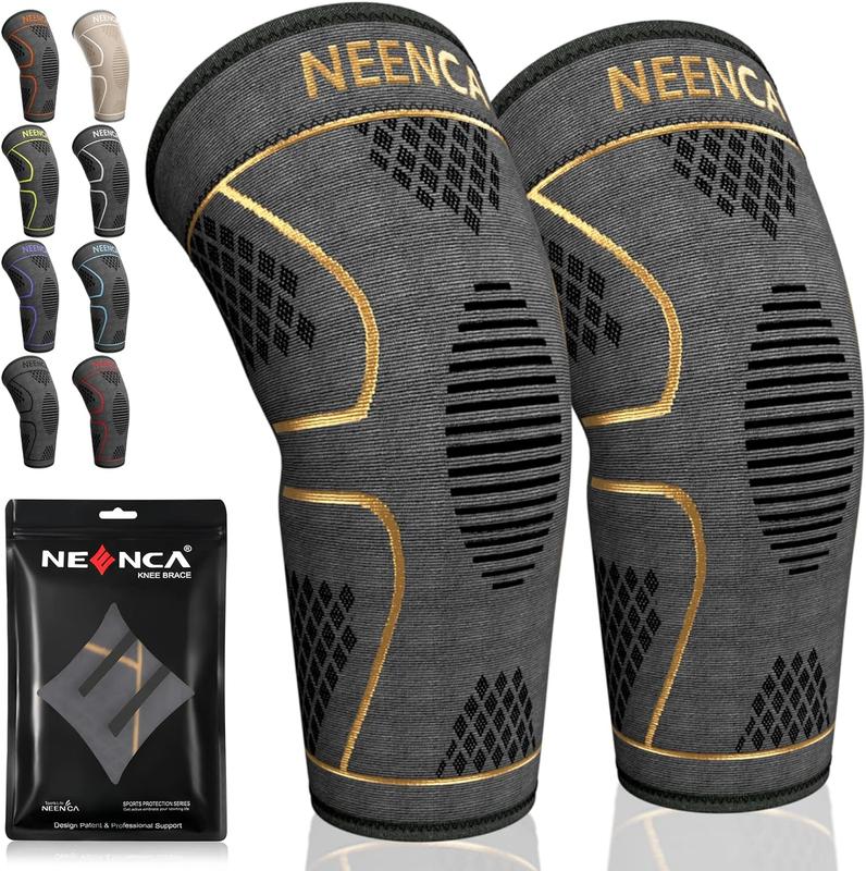 NEENCA Sports Knee Sleeve for Runner, Workout, Gym, Basketball, Volleyball, Hiking Spicy Dill knee pain Breathable Sponge Knee Pads