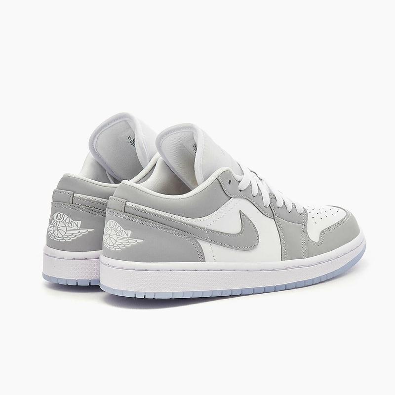 Nike Air Jordan 1 Low Wolf Grey Aluminum DC0774-105 Women's Shoe New