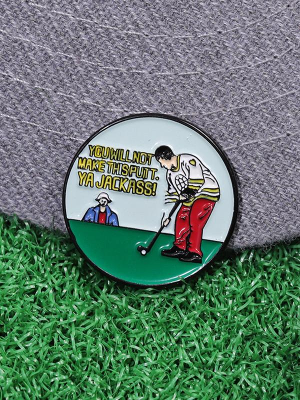 Cartoon Letter Pattern Golf Hat Clip, Golf Magnetic Ball Marker, Golf Hat Clip for Men & Women, Fashion Accessories for Daily Wear