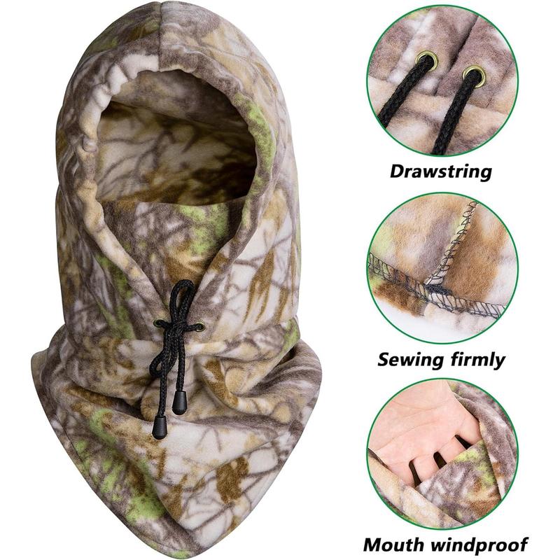 Riding Cap Wind-Proof Cap Hunting Mask Trapper Hat-Winter Camouflage Ski Hood Trapper Hunter Headwear-Windproof Warm Ski Mask Hunting Hat