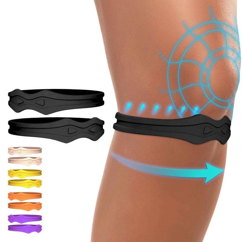 Knee Strap Patella Support: Knee Band for Patellar Tendon Pain Relief - Knee Brace for Tendonitis Jumpers Running Sports Basketball Men Women 2 Packs (Black)