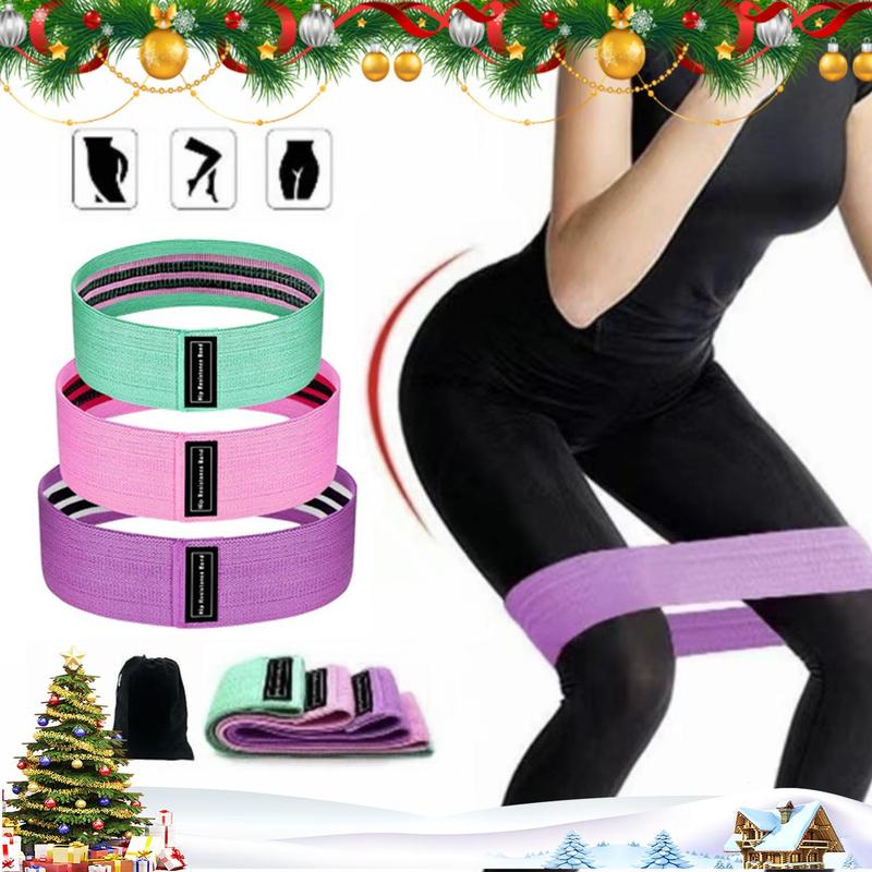 Sports Exercise Resistance Loop Band Set, 3 Counts Elastic Squat Resistance Band, Yoga Stretch Strap, Gym Exercise Equipment for Home Workout