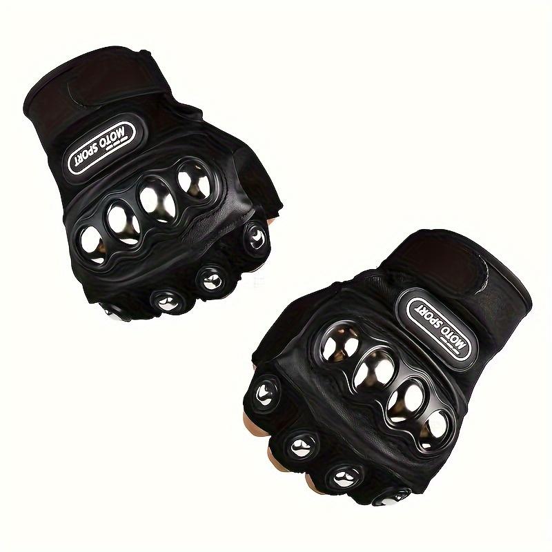 Black Steel Outdoor Knuckles Motorcycle Motorcycle Power Sports Safety Gloves, Riding Sports Protective Steel Shell Protective Gloves