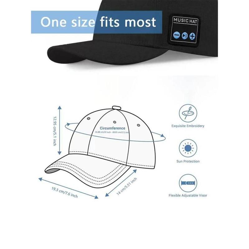 Brand new hat with bluetooth speaker bluetooth hat wireless smart speaker hat suitable for outdoor sports baseball cap sports bluetooth headset