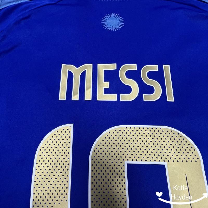 2024 Copa America Argentina Away Messi NO.10 Blue Short Sleeve Soccer Jersey