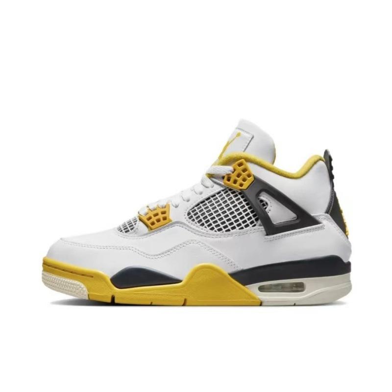 Jordan 4 explosive white classic fashion trend high top cushioning wear-resistant casual sports shoes