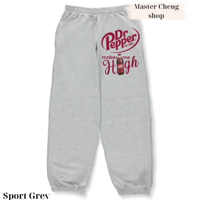 Streetwear Graphic Dr Pepper Make Me High Unisex Sweatpants For Running, Streetwear Hip Hop Joggers, Gift For Him Menswear Trouser