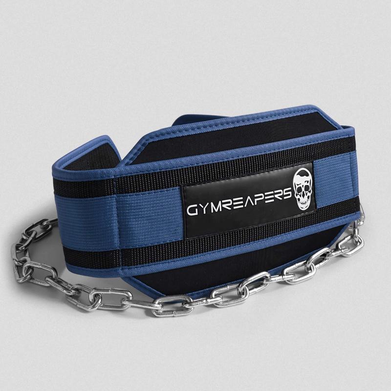 Gymreapers Dip Belt with Heavy-Duty Steel Chain - Navy, Perfect for Bodyweight Exercises and Dips