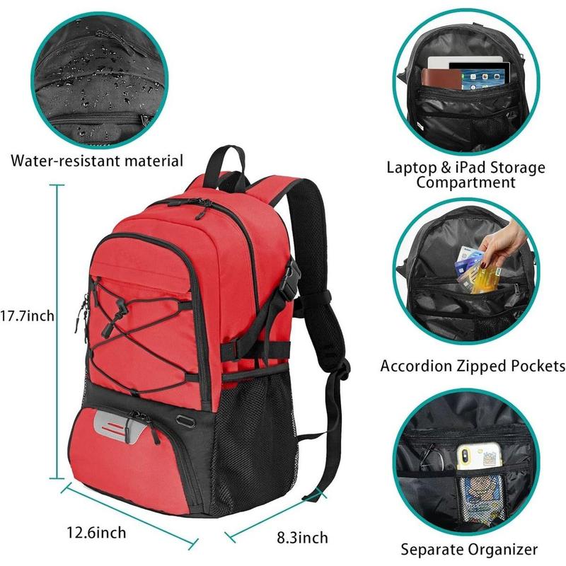 Basketball Backpack Large Sports Bag with Separate Ball holder  and  Shoes compartment, Best for Basketball, Soccer, Gym