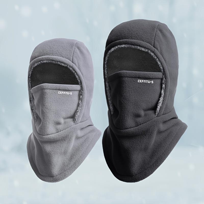 DEFATU·S Winter Headgear Set of 2, Men'S and Women'S Thermal Balaclava, Windproof Ski Hood with Ear Protection for Outdoor Sports, Cycling, Fishing, Hiking, Travel - Knitted Polyester Fabric, Machine Washable