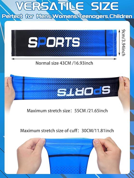 10 Pairs Sun Protection UV Arm Sleeves Cooling Anti Slip Compression Sleeves Sports Polyester Cycling Covers