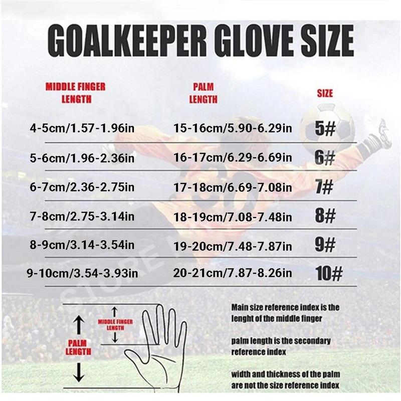 Football Goalkeeper Gloves, 1 Pair Professional Protection Match Training Goalkeeper Soccer Outdoor Sports Men Women Boy Girl Goalkeeper Goalie Gloves, Breathable Durable Anti-slip Gloves