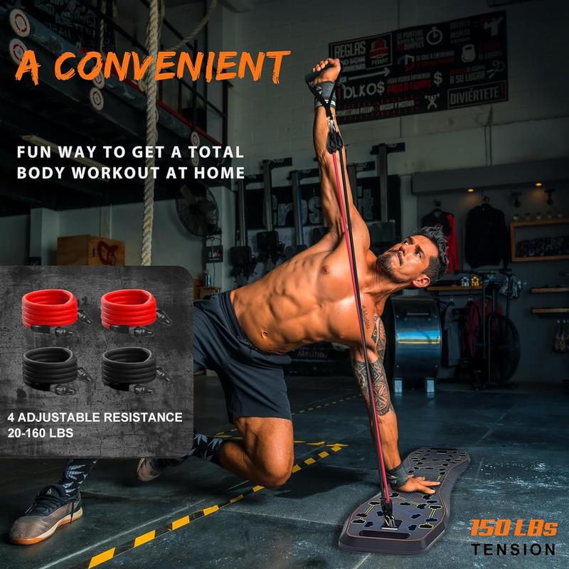 LALAHIGH Portable Home Gym System: Get Fit Anywhere with This Compact Home Gym Equipment! Perfect for those with a busy lifestyle, it lets you work on your abs, arms, glutes, and back efficiently, making fitness accessible to everyone.