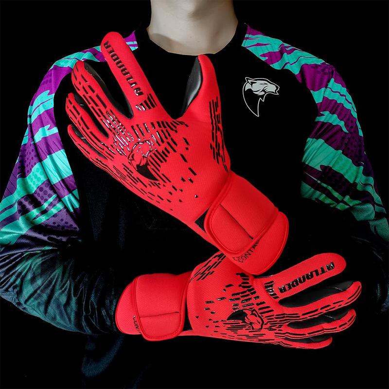 Football Goalkeeper Gloves, 1 Pair Professional Protection Match Training Goalkeeper Soccer Outdoor Sports Men Women Boy Girl Goalkeeper Goalie Gloves, Breathable Durable Anti-slip Gloves