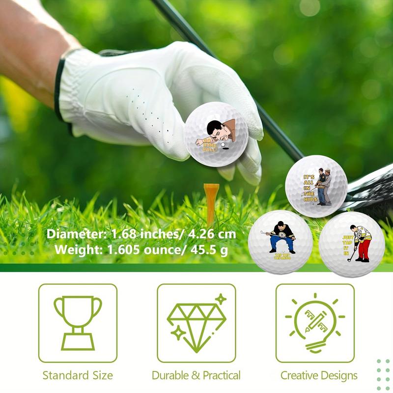 4 8-Ball Fun Golf Gift Set for Men, Dad, Golf Fans, Unique Fun Golf Gift Standard Size Single Piece