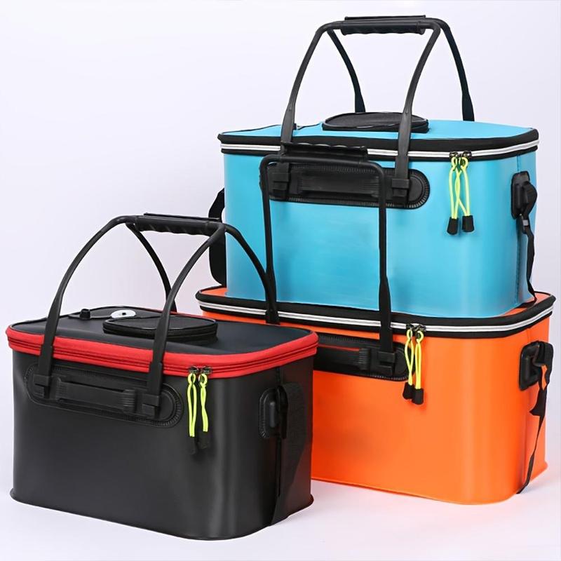 Foldable Fishing Bucket, 1 Count Thickened Fishing Box with Shoulder Strap, Portable Fishing Tool for Outdoor, Fishing Accessories for Outdoor, Christmas Gift