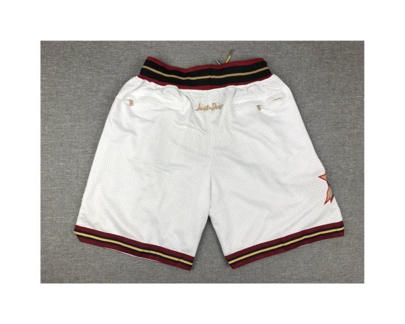 Basketball Shorts White for Men - Team Just Donn 2024, Drawstring Running Shorts - Sport Uniforms - Basketball Short