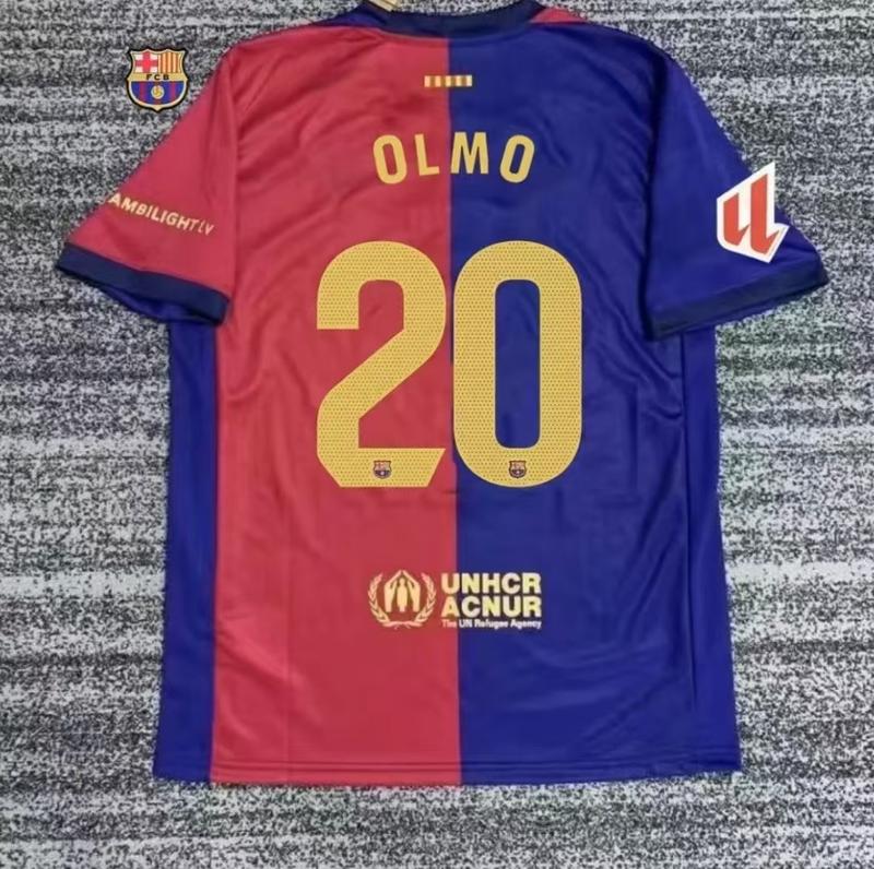 New season Barca jersey   Lewandowski   9 # Yamal   19 # 11 # 8 # 11 # 20 # 6 #21#   same quality jersey