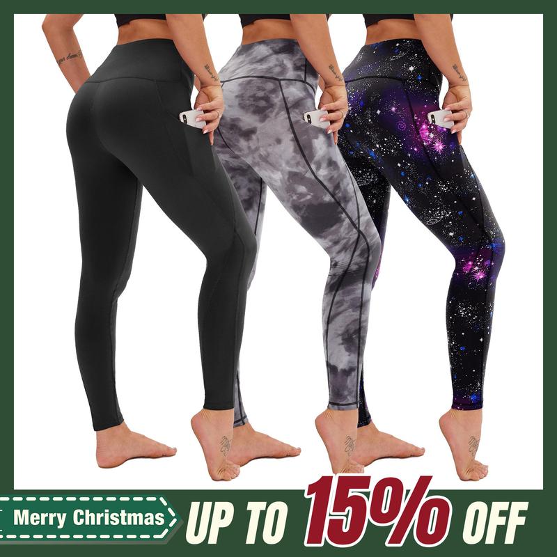 Viconow 3 Pack High Waisted Yoga Pants Winter Warm Workout Leggings