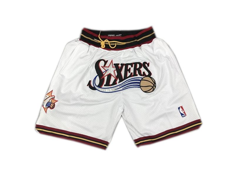 Basketball Shorts White for Men - Team Just Donn 2024, Drawstring Running Shorts - Sport Uniforms - Basketball Short