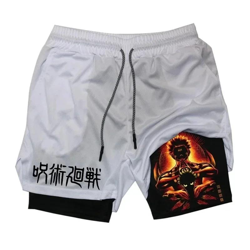 Gym Workout Compression Anime Shorts Men's Running Print Shorts Summer Sports Fitness Training Jogging Shorts Quick Drying Anime Gym Shorts Men Performance Shorts Men Shorts Graphic Mens Gym Clothes Free shipping,Free delivery casual pocket