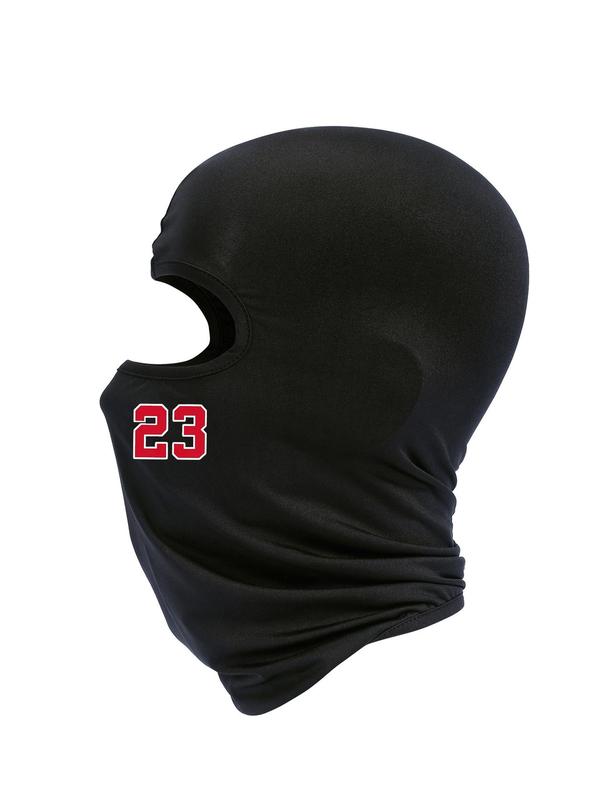 Number 23 Print Balaclava Face Mask, Windproof Sun Protection Face Covering, Outdoor Cycling Face Mask for Men & Women