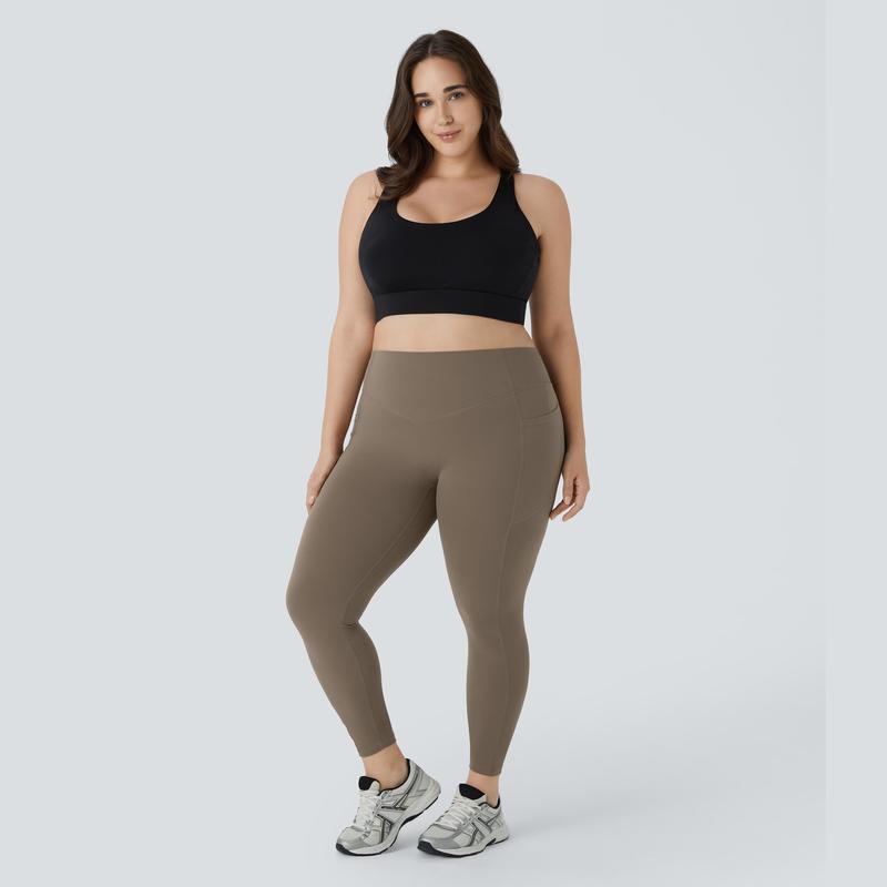 Halara SoCinched High Waisted Butt Lifting Tummy Control Side Pocket Shaping Training UltraSculpt Plus Size Leggings