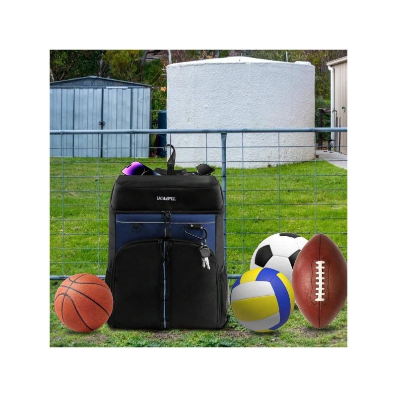 Youth Basketball Backpack With Ball Holder, Large Athletic Backpack With Shoes Compartment For Men & Women, Best For Basketball, Soccer, Volleyball, Gym, Travel