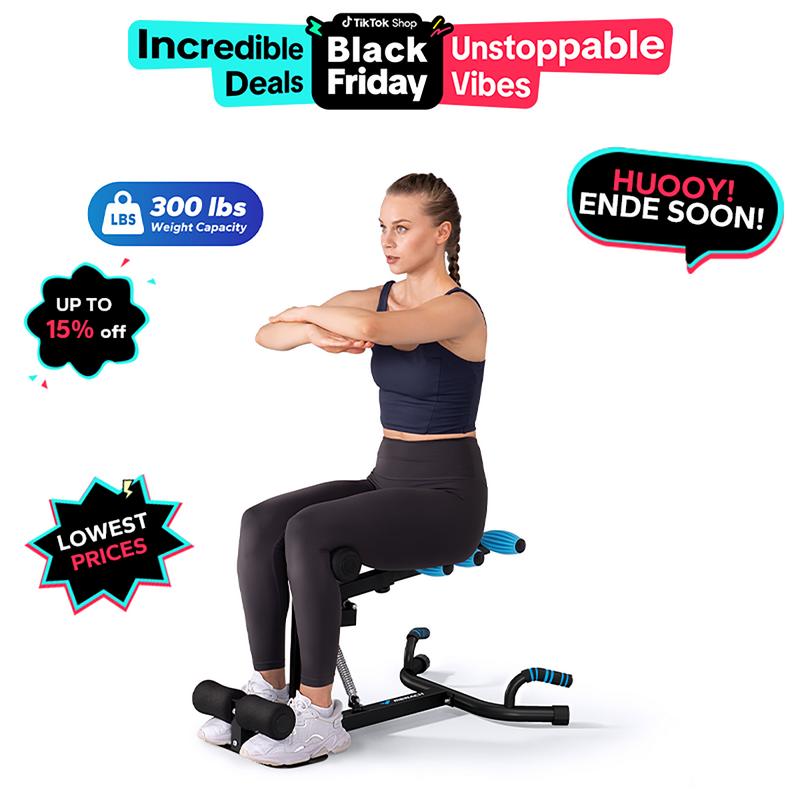 MERACH Sit Up Machine Gifts For Her Him Deep Squat Machine Home Gym Workout Training Abdominal bench Push Up Trainer