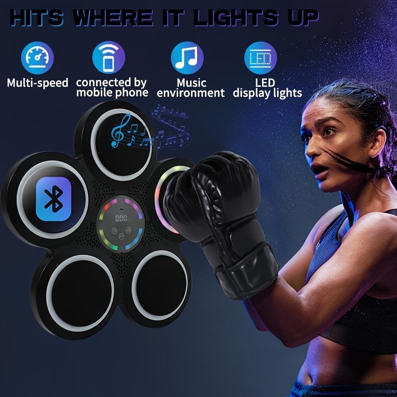 Smart Music Boxing Machine Wall-Mounted Boxing Machine Height Adjustable LED Smart Counting 9 Speed Adjustment Modes 984.25-Inch Wireless Mobile Music Connection with Boxing Glove Sports Music Boxing Trainer