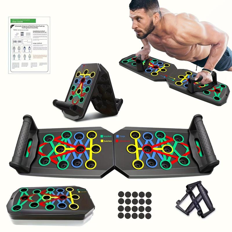 Portable Multi-functional Push-Up Training Board, 1 Set Chest & Abdominal Muscle Workout Equipment for Men, Home Gym Accessories