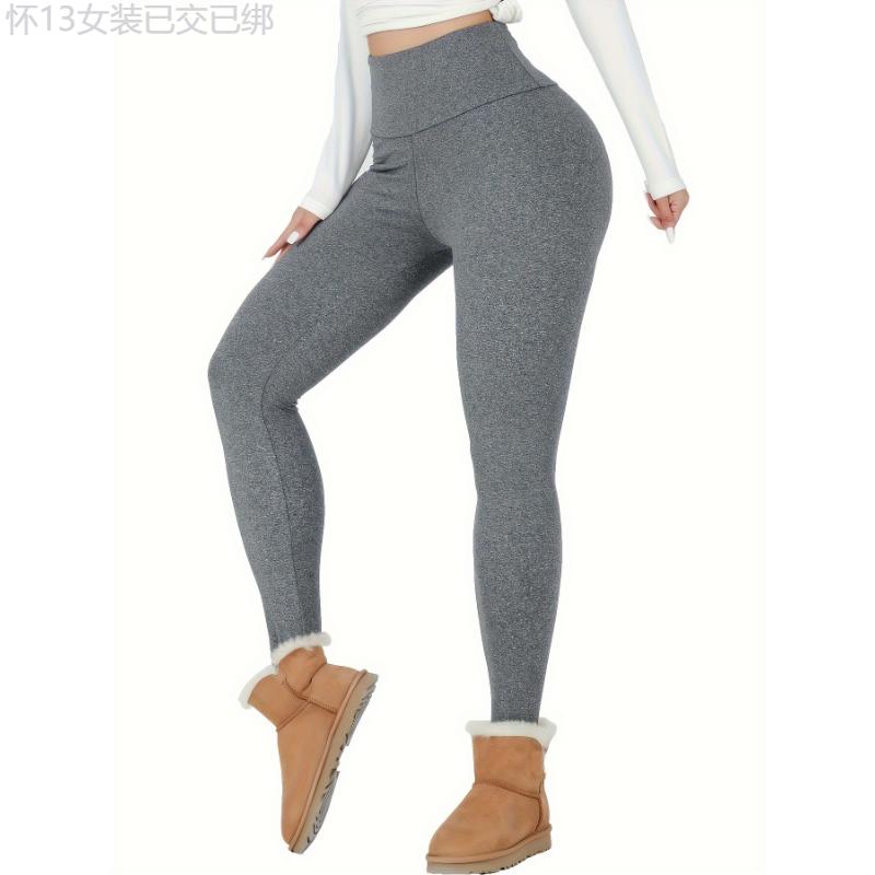 3pcs Thermal Fleece Lined High Waisted Womens Sports Leggings, Workout Winter Warm Thick Tights Soft Yoga Pants