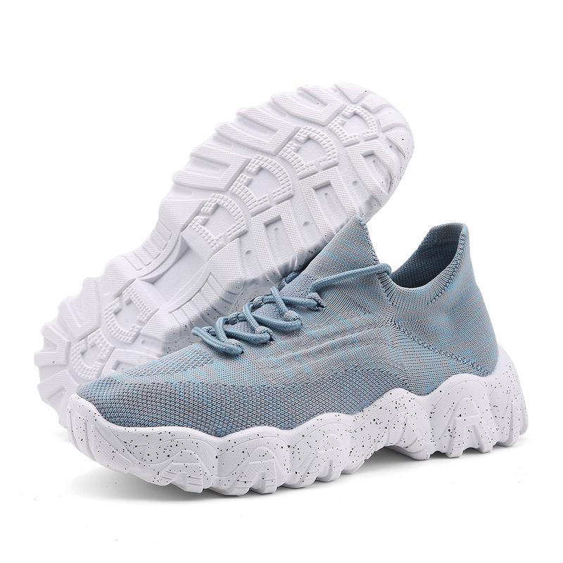 Comfortable Ankle Socks Shoes, 2024 Summer Lace-up Low Top Slip on Women Sneakers, Knit Sports Running Shoes, Women's Workout Sneakers As Gift,for Fall