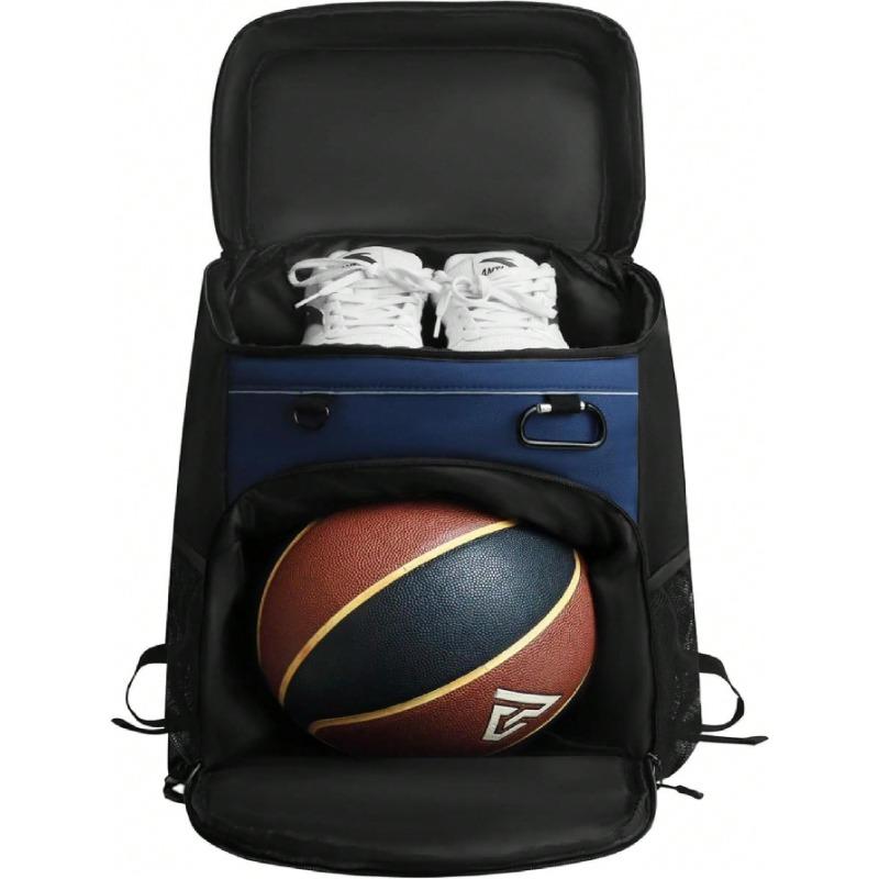 Youth Basketball Backpack With Ball Holder, Large Athletic Backpack With Shoes Compartment For Men & Women, Best For Basketball, Soccer, Volleyball, Gym, Travel