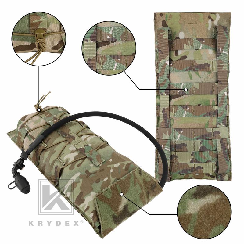 Krydex Tactical MOLLE Hydration Pack 100 oz Carrier 3L Water Bladder Pouch Modular Pack Bag  is not include