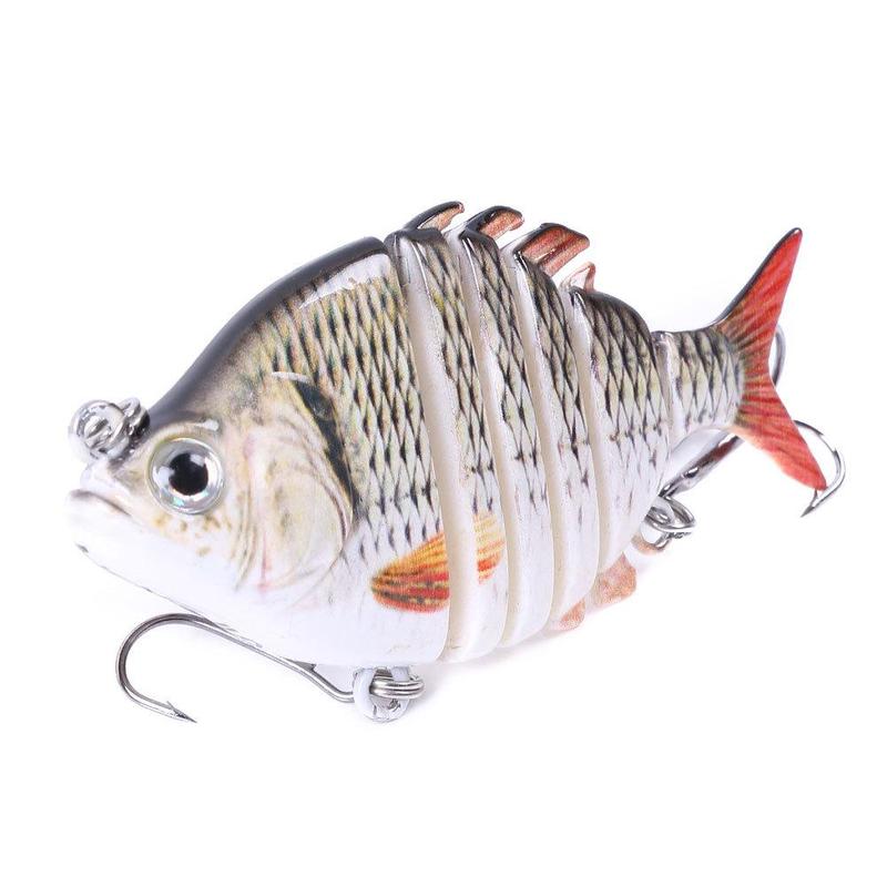 Artificial Fishing Lure, Multi Jointed Swimbait with Hook, Lifelike Fishing Lure, Fishing Tackle, Outdoor Fishing Accessories, Swimbait Lifelike Hard Bait, Outdoor Fishing Equipment for Men